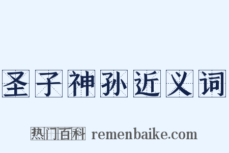 圣子神孙近义词是什么意思的图片